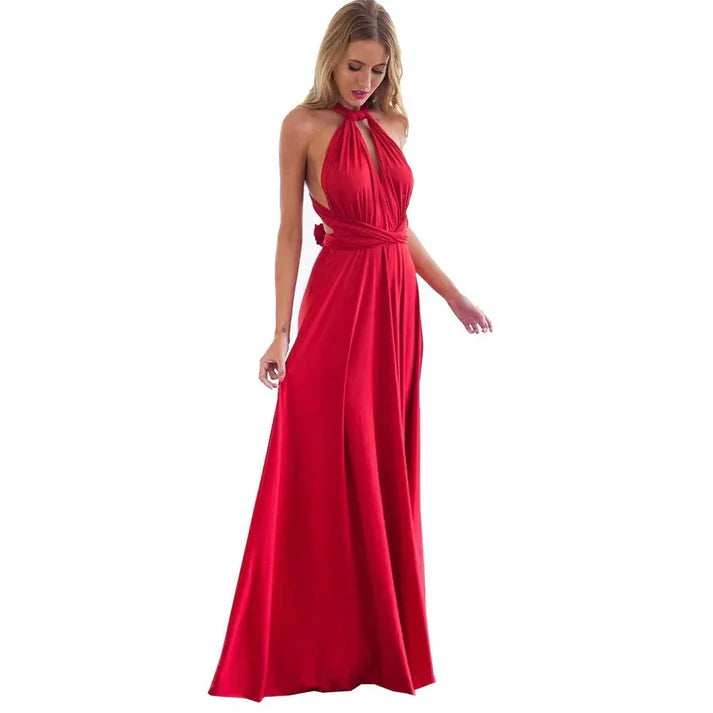 The Marvelous World of Marvis: Unveiling the Convertible Boho Maxi Club Red Dress!