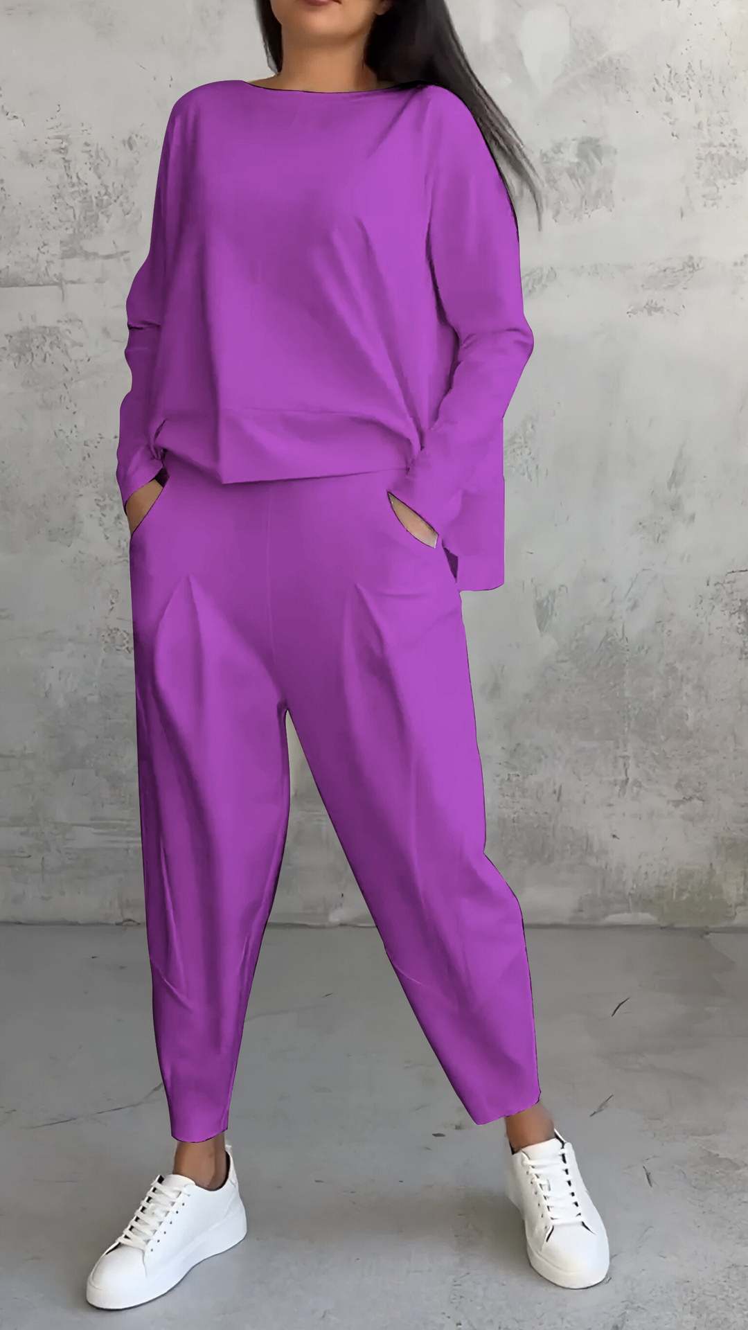 Irregular Design Sweater & Harem Pants Suit - Be Bold, Be You! | Marvis - Marvis