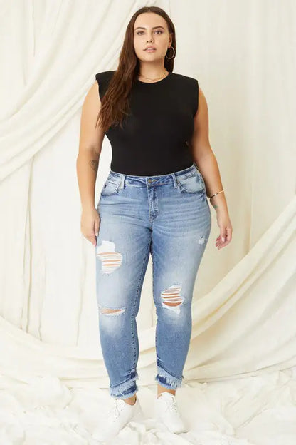 Flatter Your Curves with Mid-Rise Ankle Skinny Jeans | Marvis - Marvis