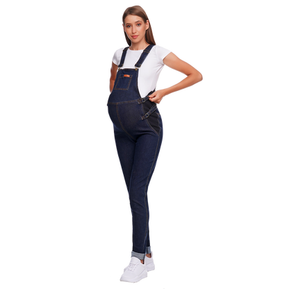 Comfort & Support: Long Maternity Overalls with Belly Support | Marvis - Marvis