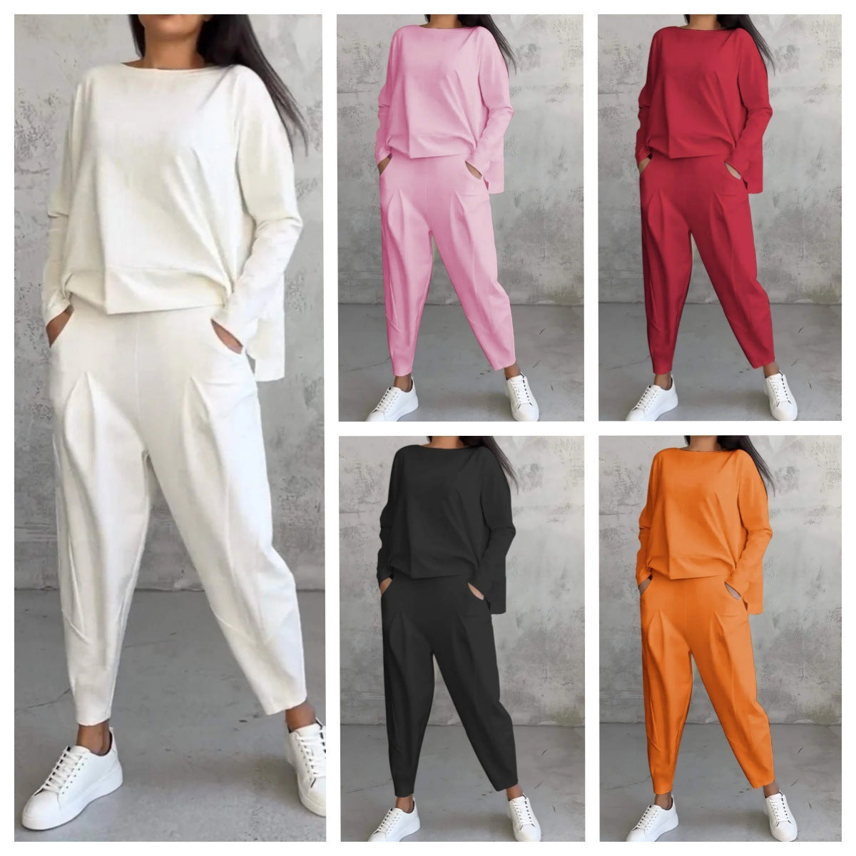 Irregular Design Sweater & Harem Pants Suit - Be Bold, Be You! | Marvis - Marvis