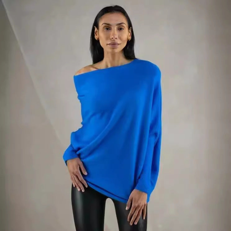 Cozy Meets Chic: Off-Shoulder Batwing Sleeve Sweater | Marvis - Marvis