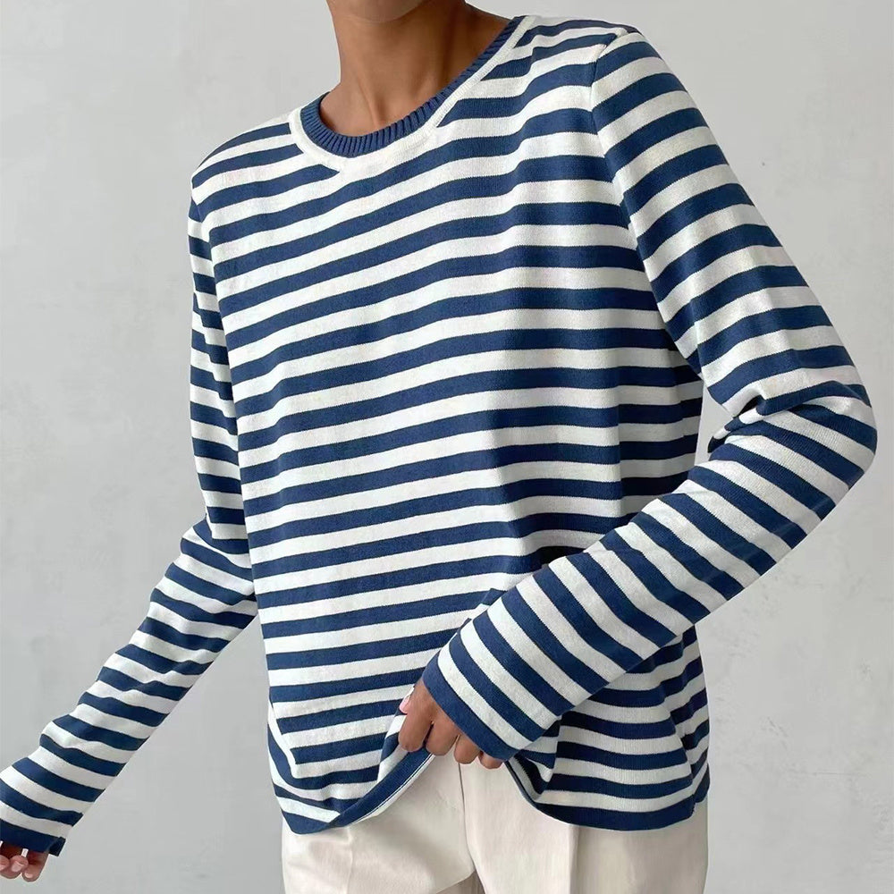 Snug & Striped Long-Sleeve Sweater - Cozy Up in Style! | Marvis - Marvis