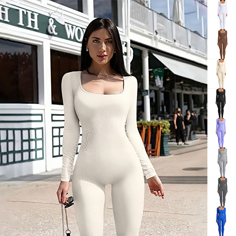 Power Up Your Workout: Long-Sleeve Fitness Jumpsuit | Marvis - Marvis