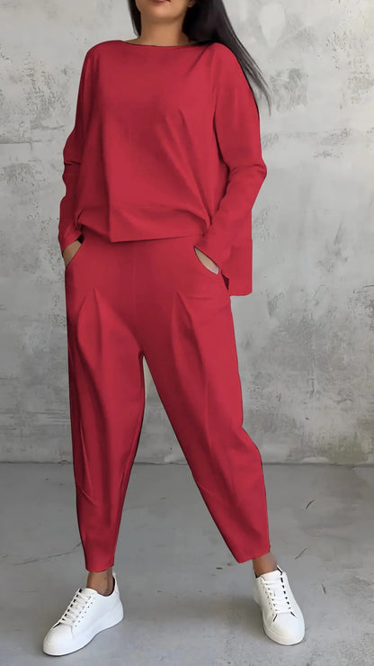 Irregular Design Sweater & Harem Pants Suit - Be Bold, Be You! | Marvis - Marvis