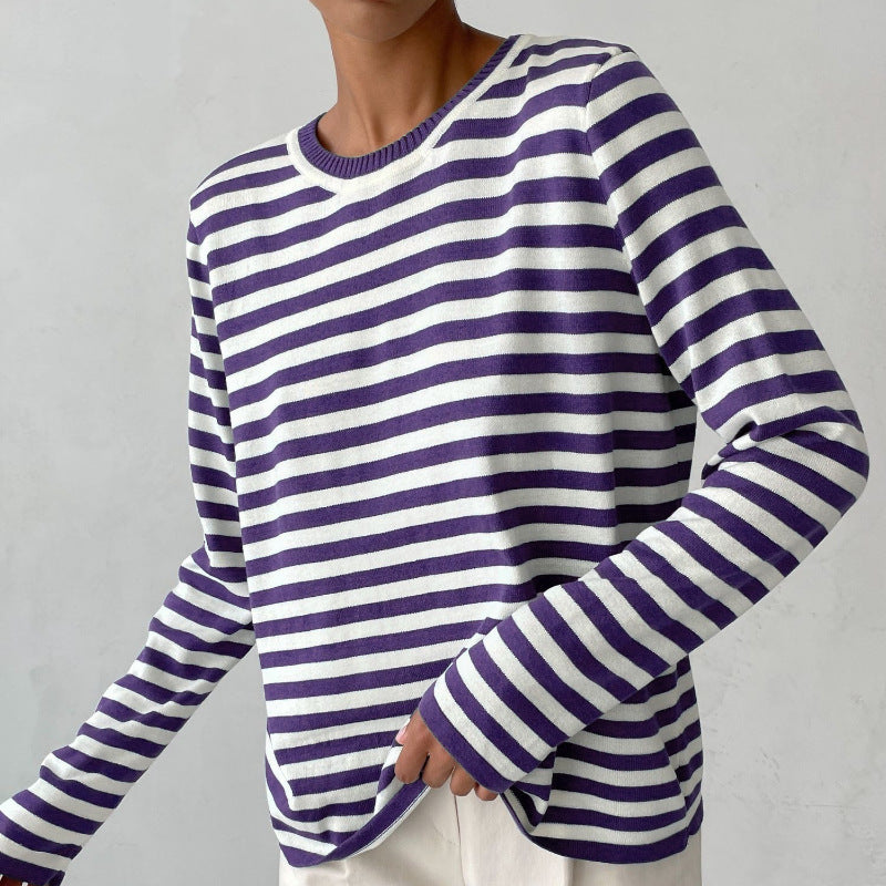 Snug & Striped Long-Sleeve Sweater - Cozy Up in Style! | Marvis - Marvis