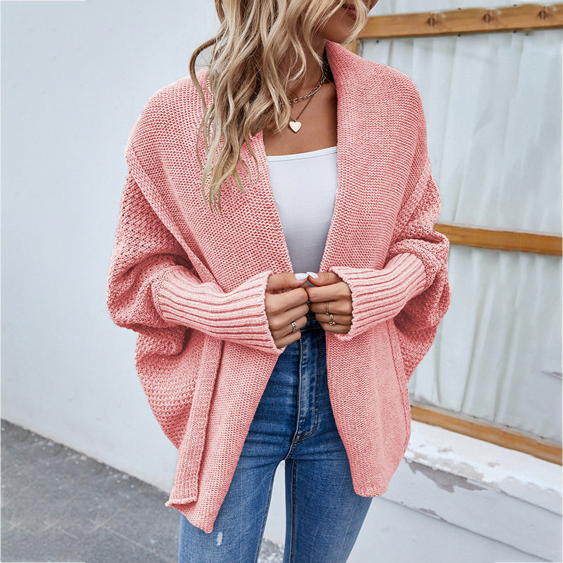 Cozy Up in Style: Loose Knit Bat Sleeve Cardigan | Marvis - Marvis