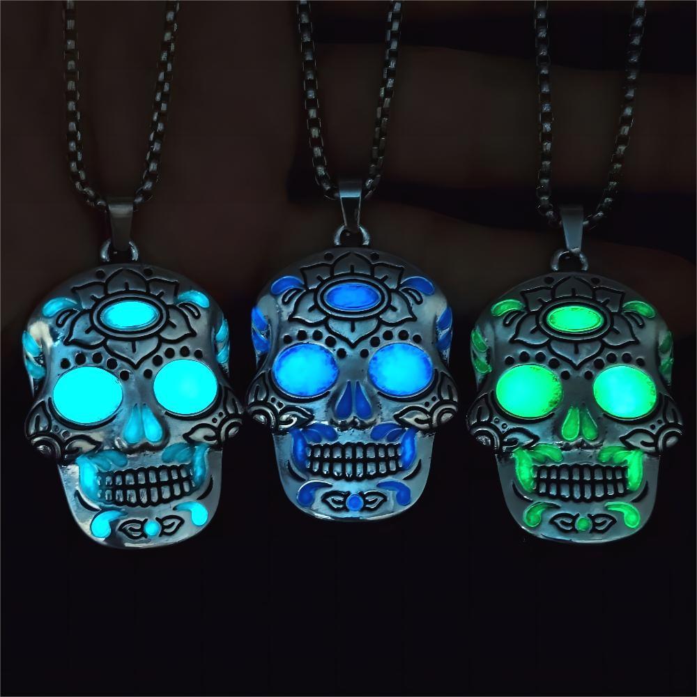 Glow in Style: Halloween Luminous Skull Necklace | Marvis - Marvis