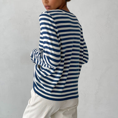 Snug & Striped Long-Sleeve Sweater - Cozy Up in Style! | Marvis - Marvis