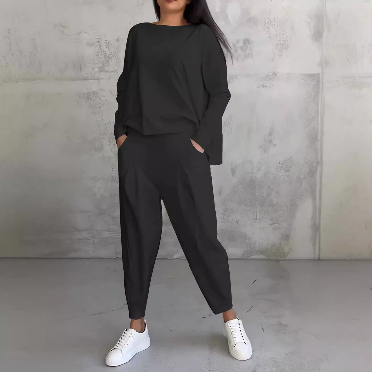 Irregular Design Sweater & Harem Pants Suit - Be Bold, Be You! | Marvis - Marvis