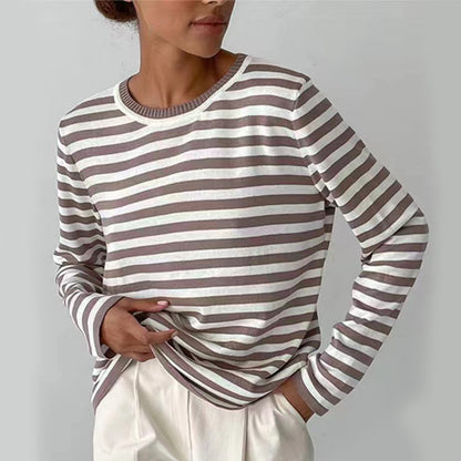 Snug & Striped Long-Sleeve Sweater - Cozy Up in Style! | Marvis - Marvis