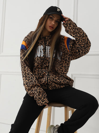 Bold Leopard Print Long-Sleeved Sweatshirt – Unleash Your Wild Side | Marvis - Marvis