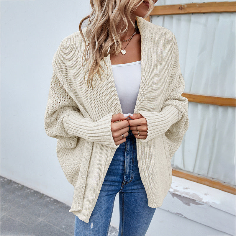 Cozy Up in Style: Loose Knit Bat Sleeve Cardigan | Marvis - Marvis