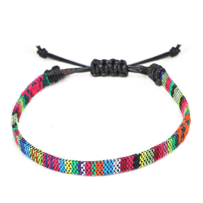 Hand-Woven Rainbow Anklet – Boho Bliss for Your Ankles! | Marvis