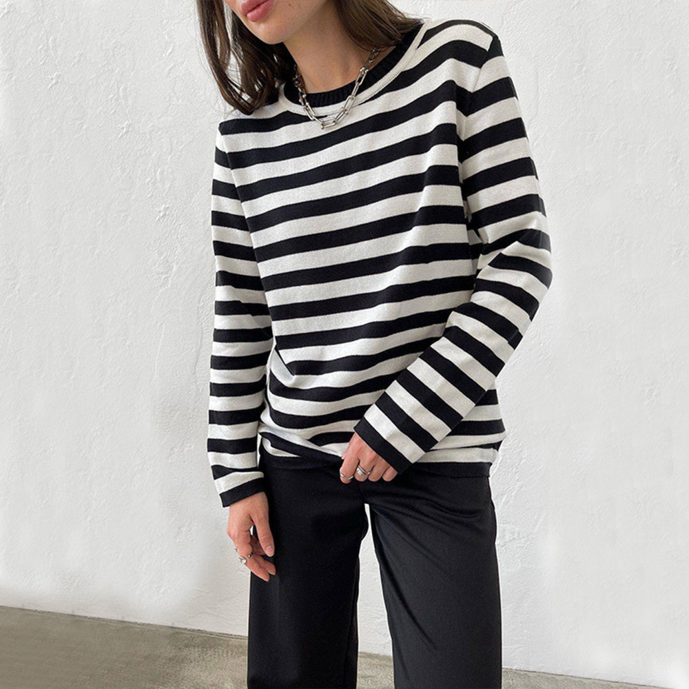 Snug & Striped Long-Sleeve Sweater - Cozy Up in Style! | Marvis - Marvis