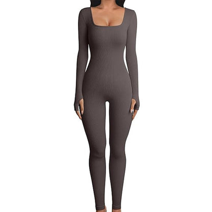 Power Up Your Workout: Long-Sleeve Fitness Jumpsuit | Marvis - Marvis