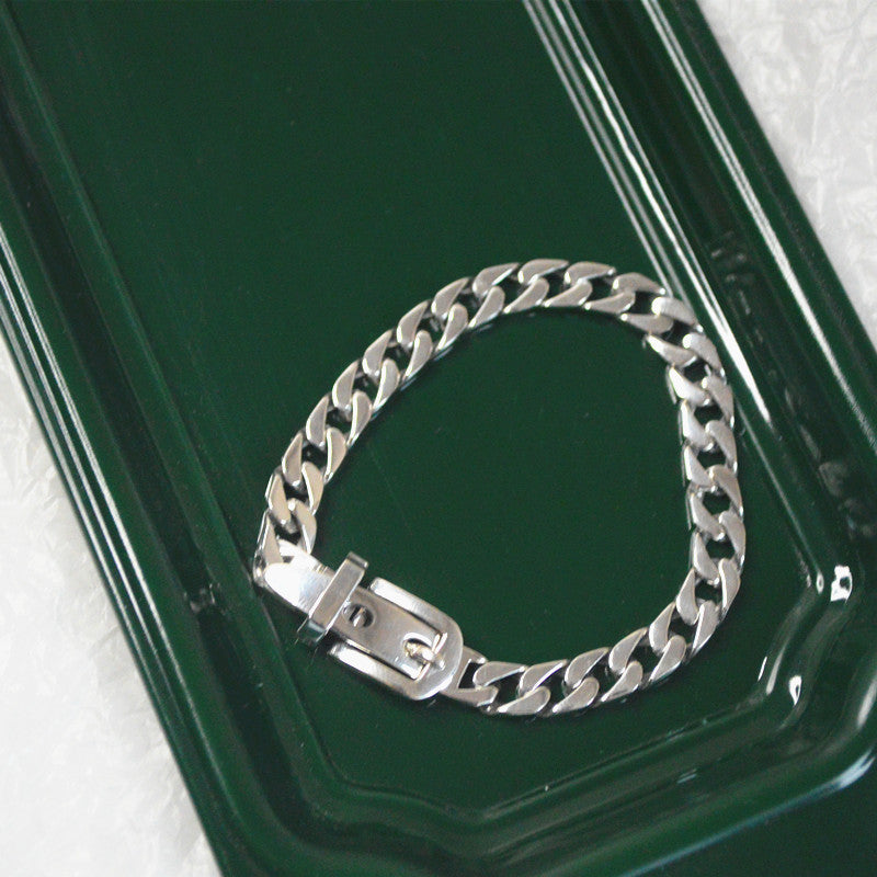 Elegant 925 Sterling Silver Chain Belt Bracelet – Timeless Accessory | Marvis - Marvis