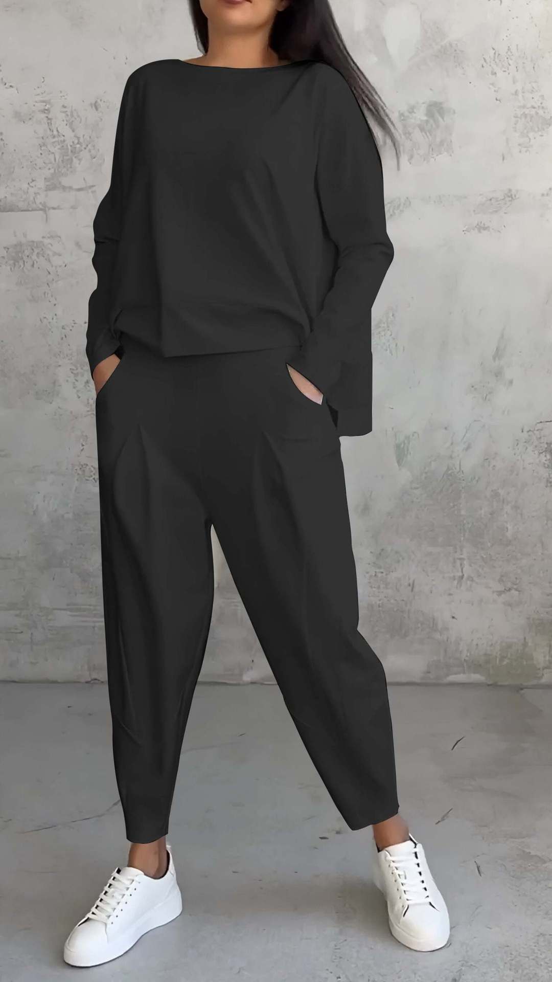 Irregular Design Sweater & Harem Pants Suit - Be Bold, Be You! | Marvis - Marvis