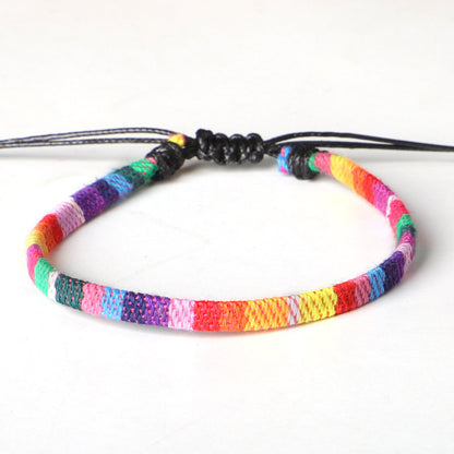 Hand-Woven Rainbow Anklet – Boho Bliss for Your Ankles! | Marvis