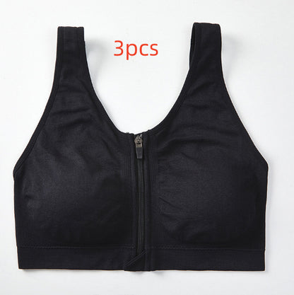 Shockproof Front Zipper Sports Bra – High Support & Style | Marvis - Marvis