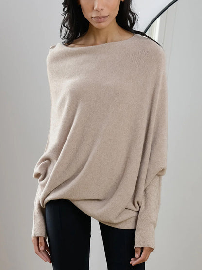 Cozy Meets Chic: Off-Shoulder Batwing Sleeve Sweater | Marvis - Marvis