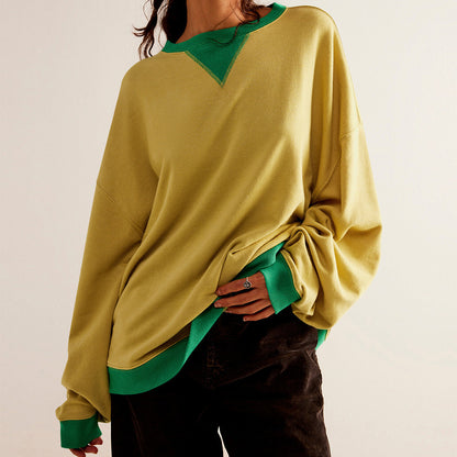 Street-Chic Style: Color-Matching Lantern Sleeve Sweatshirt | Marvis - Marvis