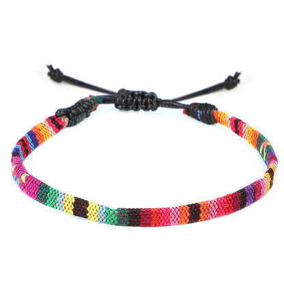 Hand-Woven Rainbow Anklet – Boho Bliss for Your Ankles! | Marvis