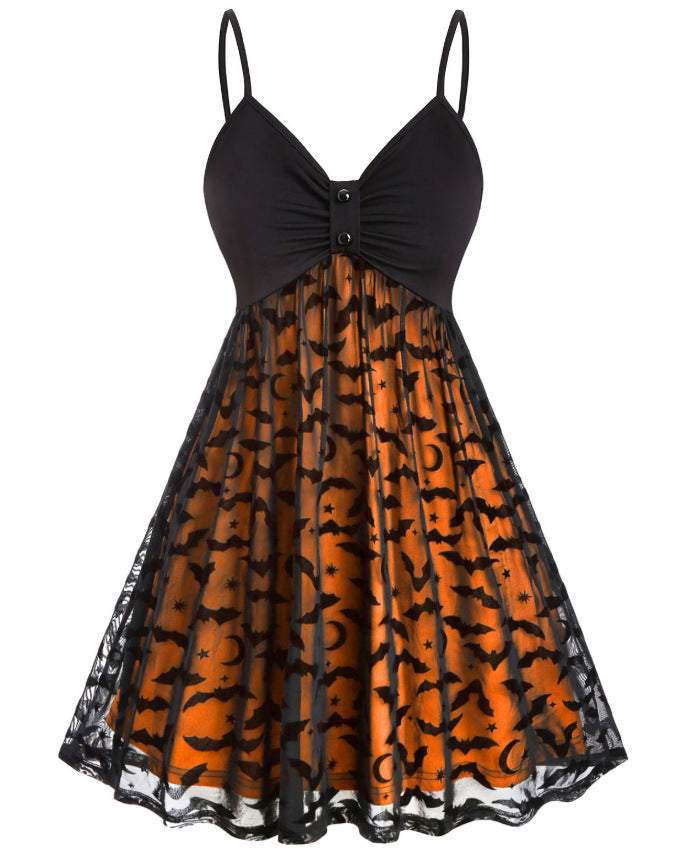 Bat Belt Halloween Party Dress: Unleash Your Inner Bat-itude! | Marvis - Marvis