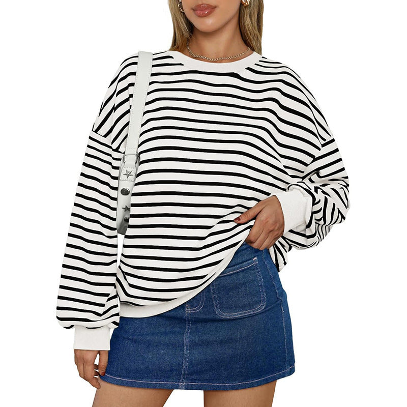 Oversized Striped Pullover – Effortless Cool & Comfy | Marvis - Marvis