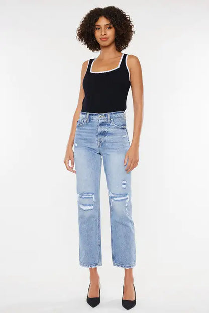 Retro Vibes: KanCan High-Rise 90s Boyfriend Jeans | Marvis - Marvis