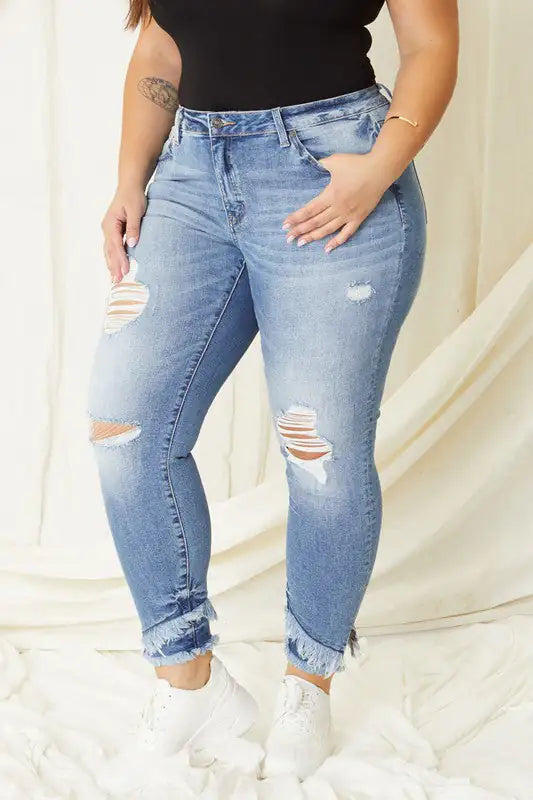 Flatter Your Curves with Mid-Rise Ankle Skinny Jeans | Marvis - Marvis