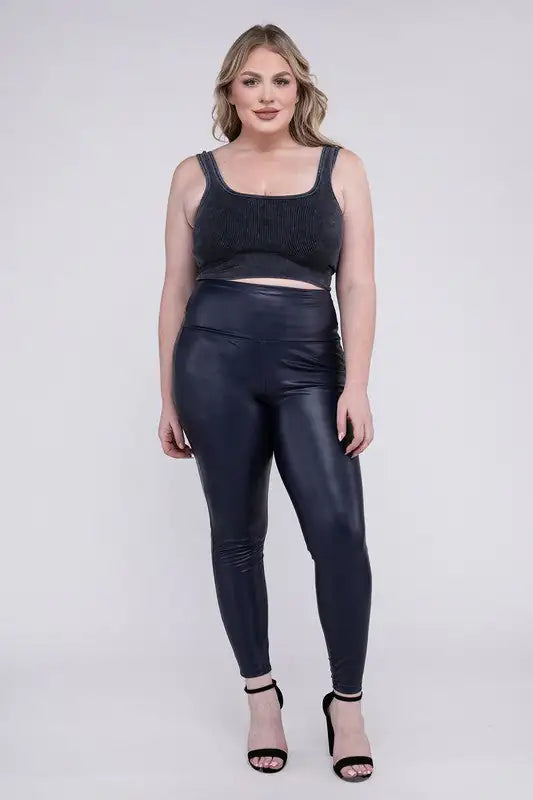 Sassy, Sleek & Chic: High-Rise Faux Leather Leggings | Marvis - Marvis