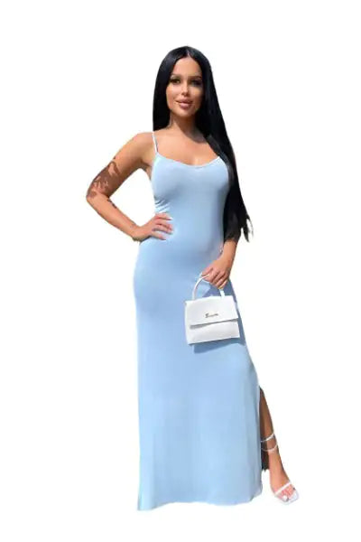 Elegance Unleashed: Cami Strap Thigh Split Maxi Dress | Marvis - Marvis