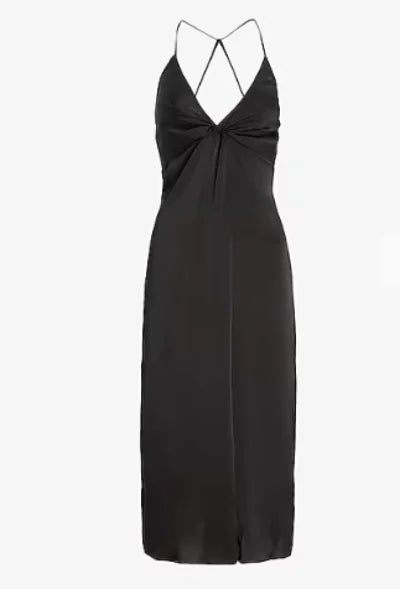 Elegant Satin Twist Front Slip Dress – Party Ready! | Marvis - Marvis