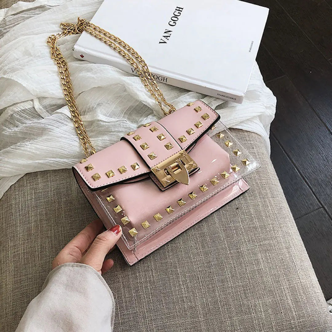 Clear Elegance: Betty Shoulder Bag in Rose | Marvis - Marvis