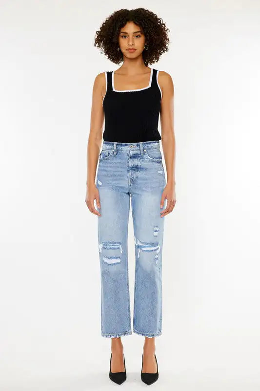 Retro Vibes: KanCan High-Rise 90s Boyfriend Jeans | Marvis - Marvis