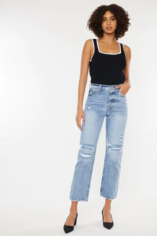 Retro Vibes: KanCan High-Rise 90s Boyfriend Jeans | Marvis - Marvis