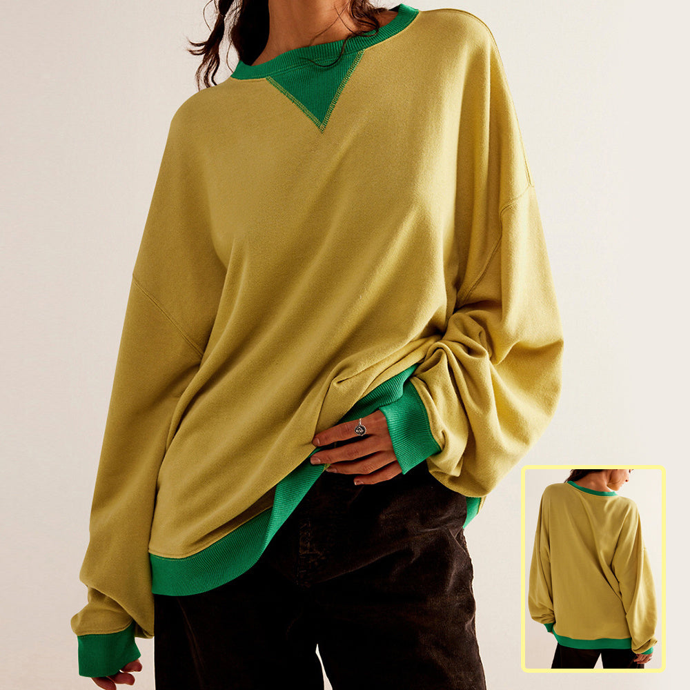 Street-Chic Style: Color-Matching Lantern Sleeve Sweatshirt | Marvis - Marvis