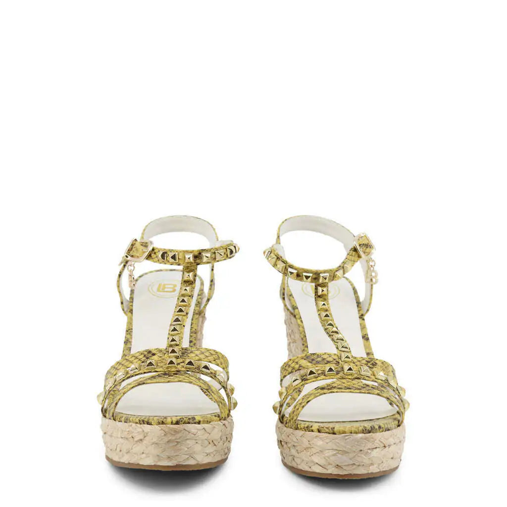 Strut in Style: Yellow Snakeskin Wedge Sandals | Marvis - Marvis