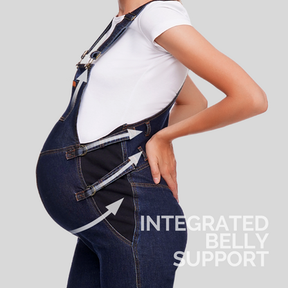 Comfort & Support: Long Maternity Overalls with Belly Support | Marvis - Marvis