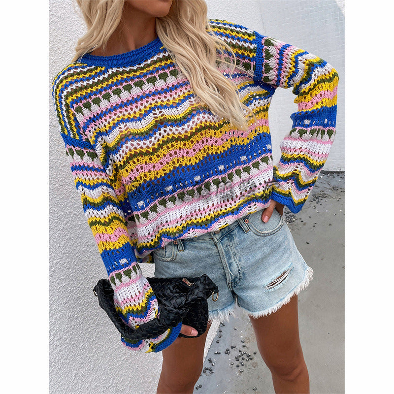 Rainbow Striped Sweater - Brighten Up Your Wardrobe! | Marvis - Marvis