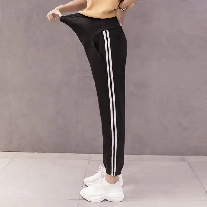 Stylish Maternity Side Stripe Leggings - Casual Comfort | Marvis - Marvis