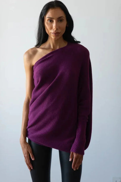 Cozy Meets Chic: Off-Shoulder Batwing Sleeve Sweater | Marvis - Marvis