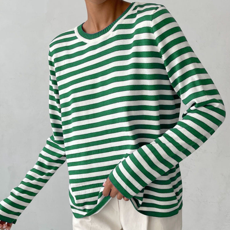 Snug & Striped Long-Sleeve Sweater - Cozy Up in Style! | Marvis - Marvis