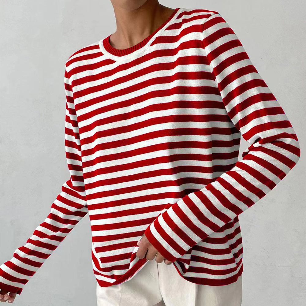 Snug & Striped Long-Sleeve Sweater - Cozy Up in Style! | Marvis - Marvis