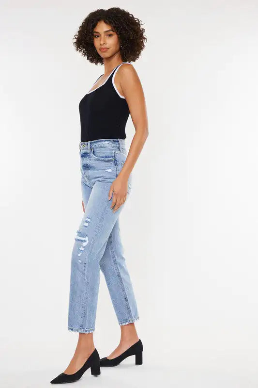 Retro Vibes: KanCan High-Rise 90s Boyfriend Jeans | Marvis - Marvis