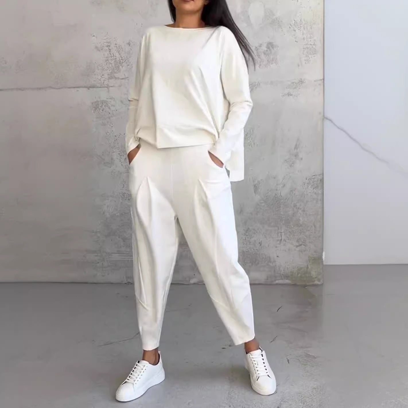 Irregular Design Sweater & Harem Pants Suit - Be Bold, Be You! | Marvis - Marvis