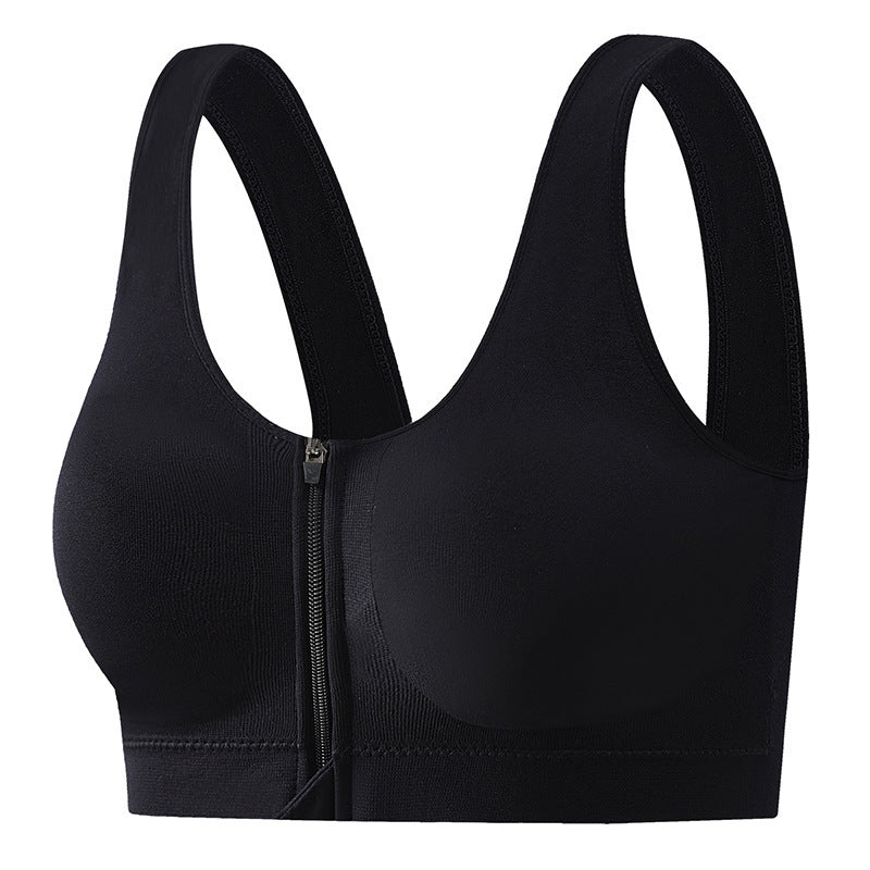 Shockproof Front Zipper Sports Bra – High Support & Style | Marvis - Marvis