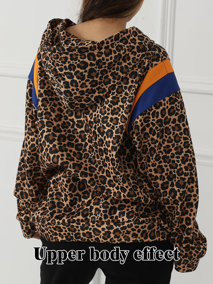 Bold Leopard Print Long-Sleeved Sweatshirt – Unleash Your Wild Side | Marvis - Marvis