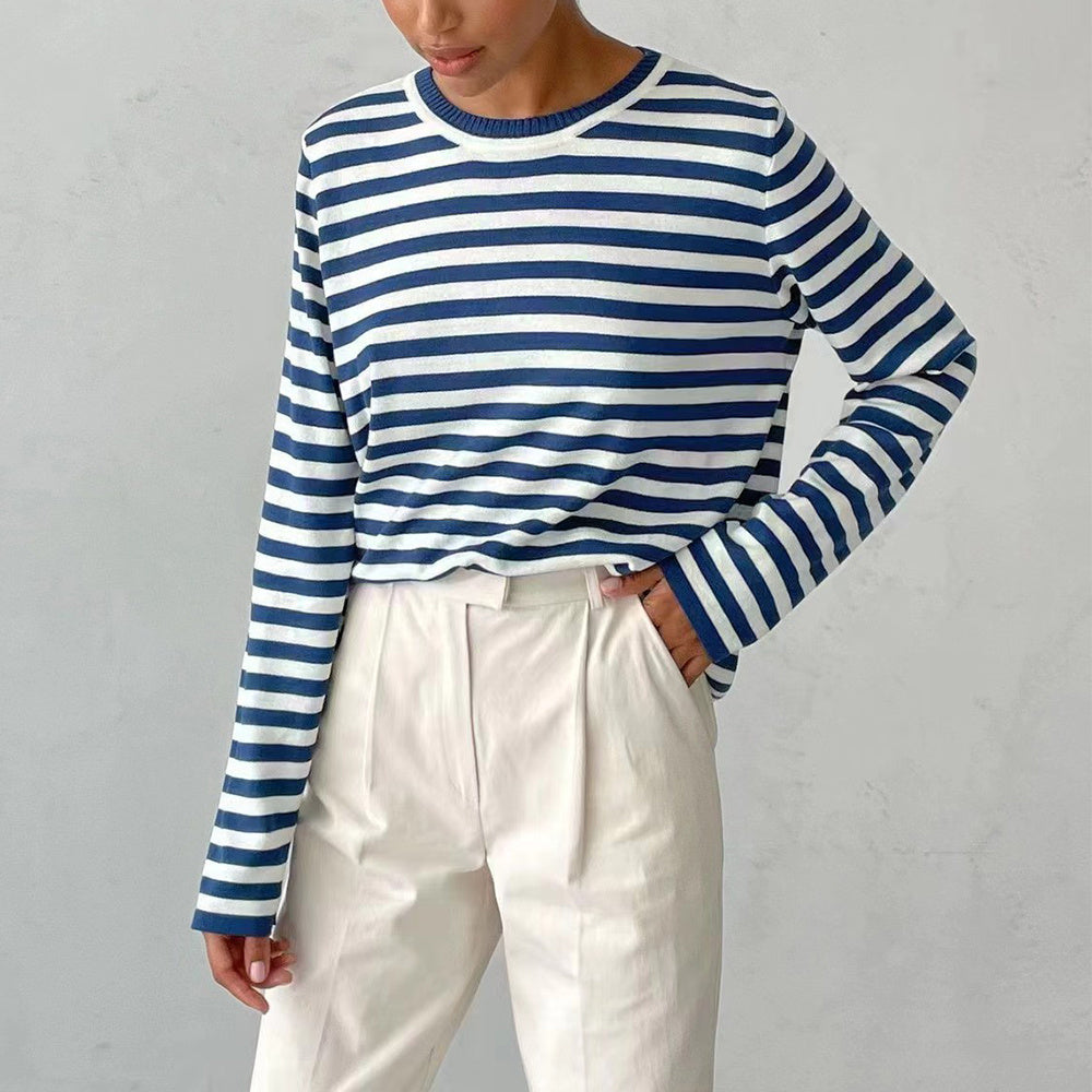 Snug & Striped Long-Sleeve Sweater - Cozy Up in Style! | Marvis - Marvis